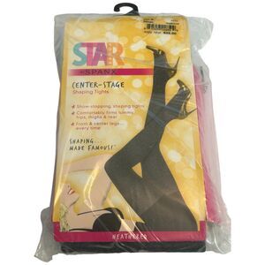 Star Power by Spanx Center Stage Grey/Blue Heathered Shaping Tights Womens Sz A